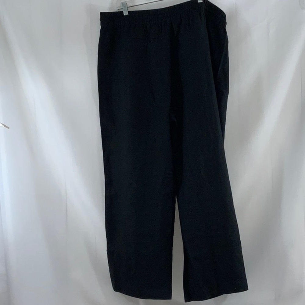 603 Athleta Retreat Linen Wide Leg Black Capri Pants with Pockets - Picture 4 of 16